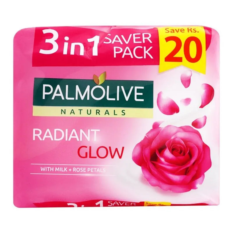 palmolive naturals glow soap, 3 in one pack, 3x145g image2