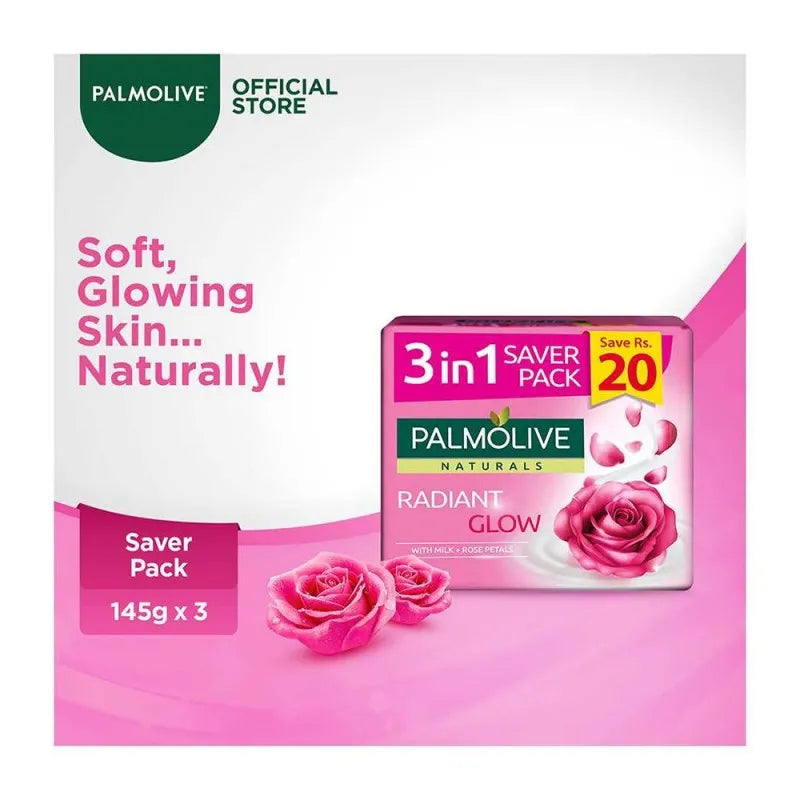 palmolive naturals glow soap, 3 in one pack, 3x145g image4