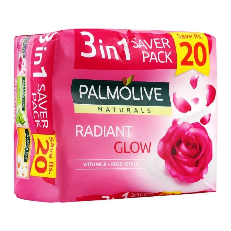 palmolive naturals glow soap, 3 in one pack, 3x145g main image