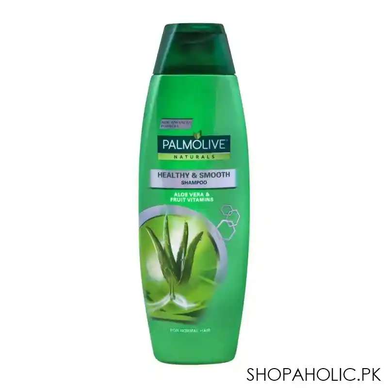 palmolive naturals healthy & smooth shampoo, aloe vera & fruit vitamins, for normal hair, 180ml image2