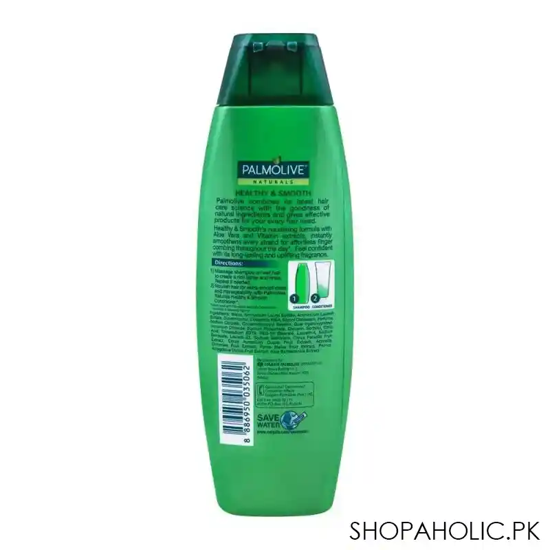 palmolive naturals healthy & smooth shampoo, aloe vera & fruit vitamins, for normal hair, 180ml image3