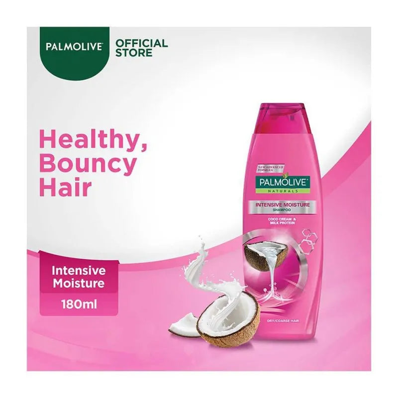 palmolive naturals intensive moisture shampoo, for dry/coarse hair, 180ml main image