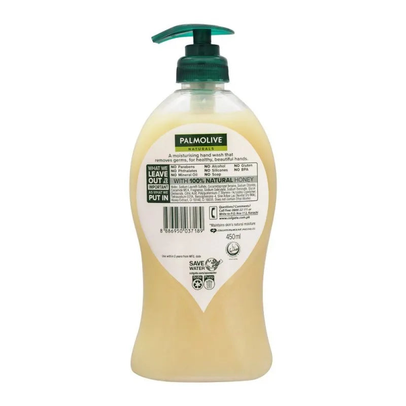 palmolive naturals milk & honey liquid hand wash, 450ml image3