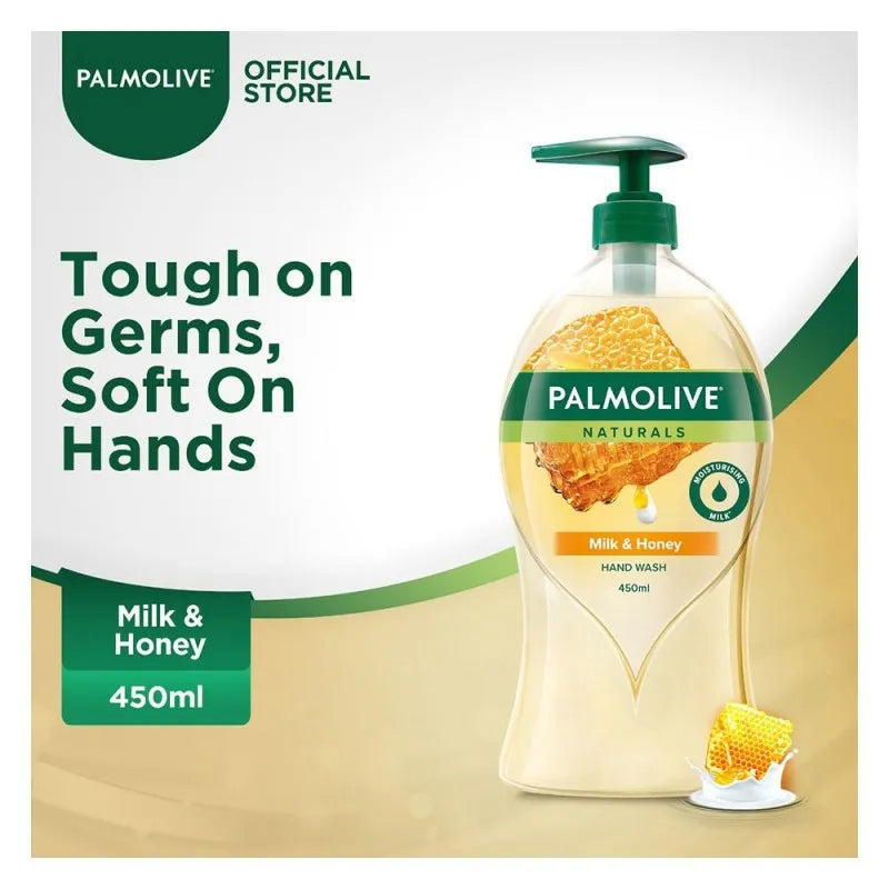 palmolive naturals milk & honey liquid hand wash, 450ml main image