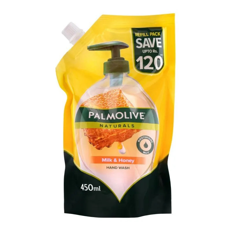 palmolive naturals milk & honey liquid hand wash, refill, 450ml image2