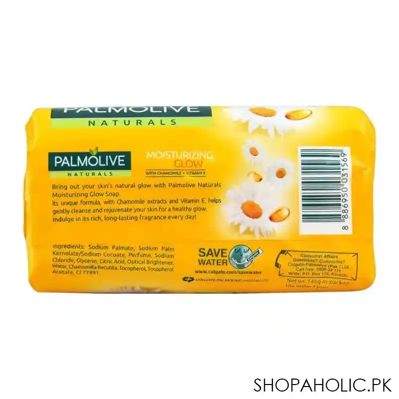 palmolive naturals moisturizing glow soap, chamomile + vitamin e, 145g image3