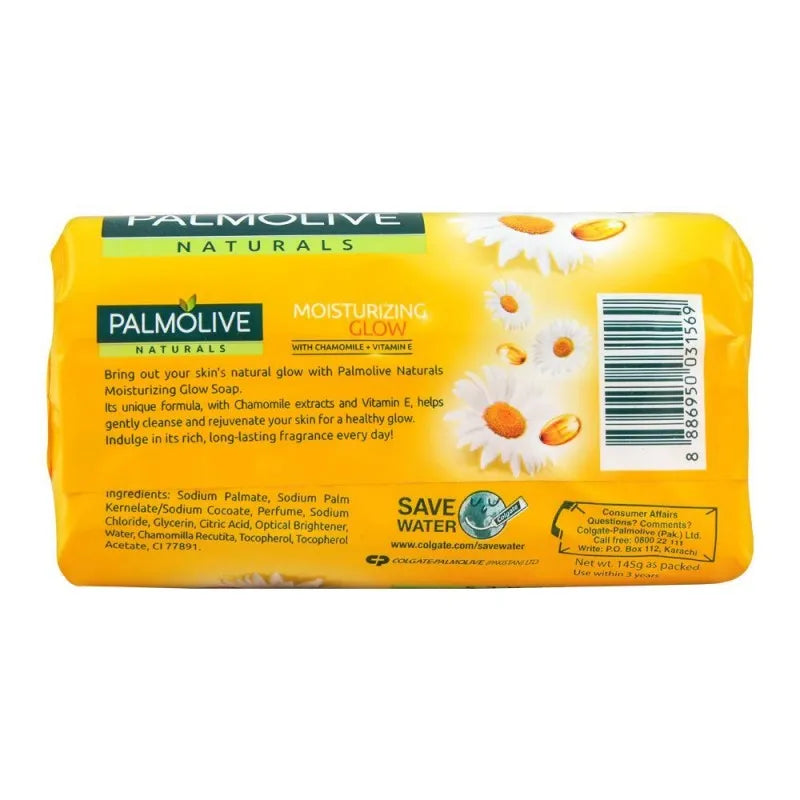 palmolive naturals moisturizing glow soap, chamomile + vitamin e, 145g image3