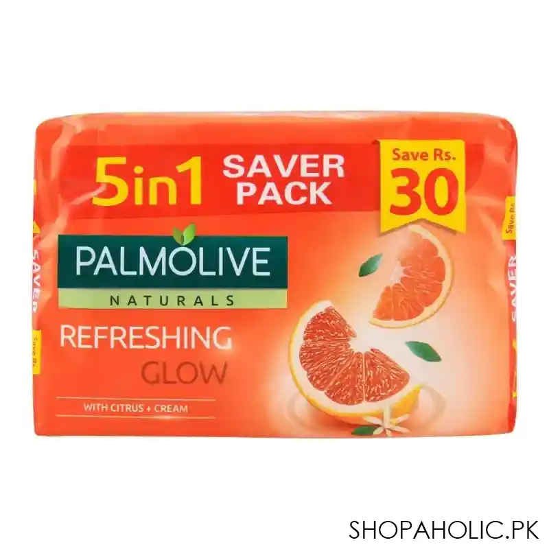 palmolive naturals refreshing glow soap, 5 in one pack, 5x110g main image