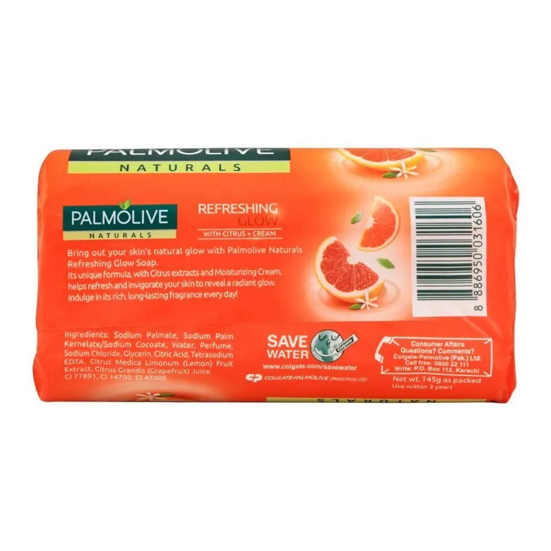 palmolive naturals refreshing glow soap, citrus + cream, 145g image3