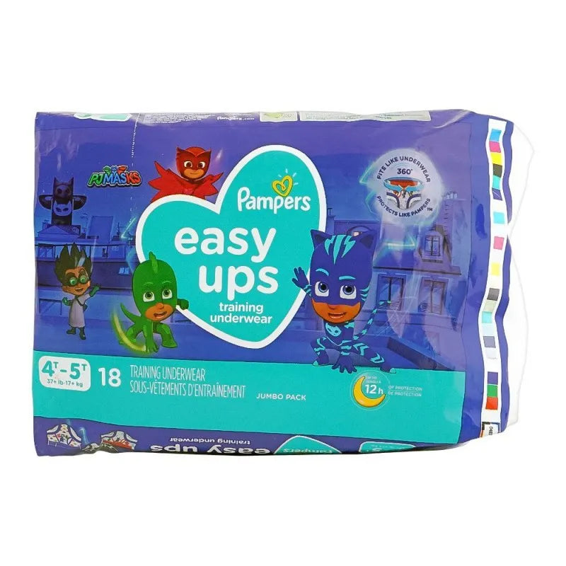 pampers easy ups boys training underwear, 4t 5t 17 kg, 18 pack image2