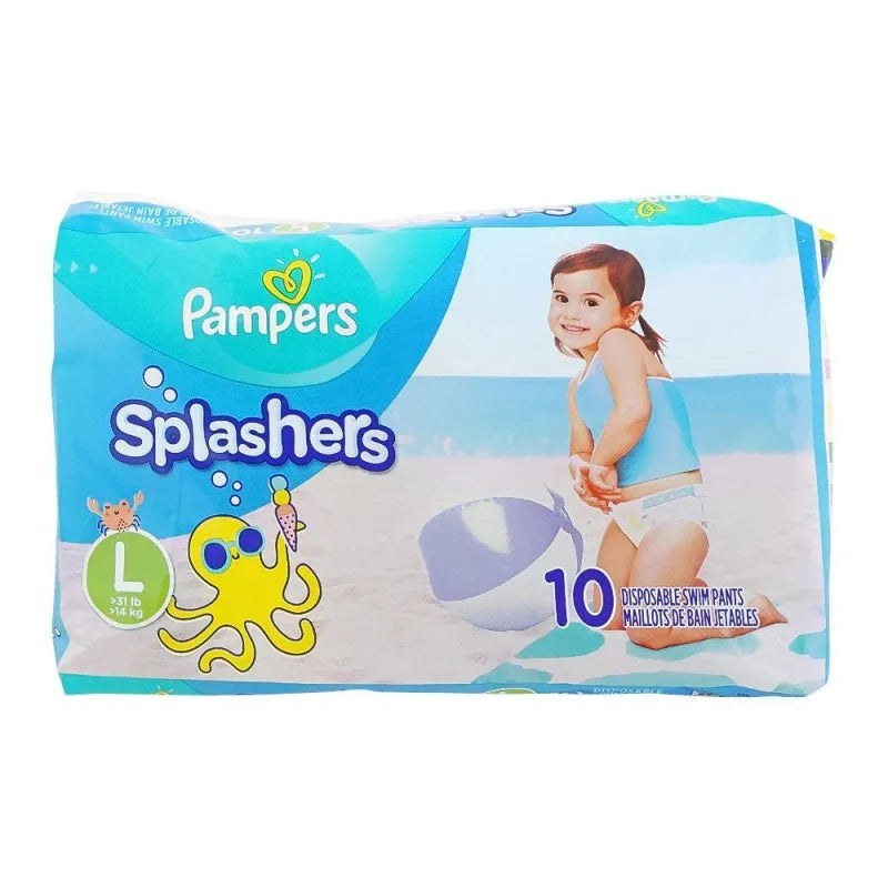 pampers splashers swim pants, l 14 kg, 10 pack image2