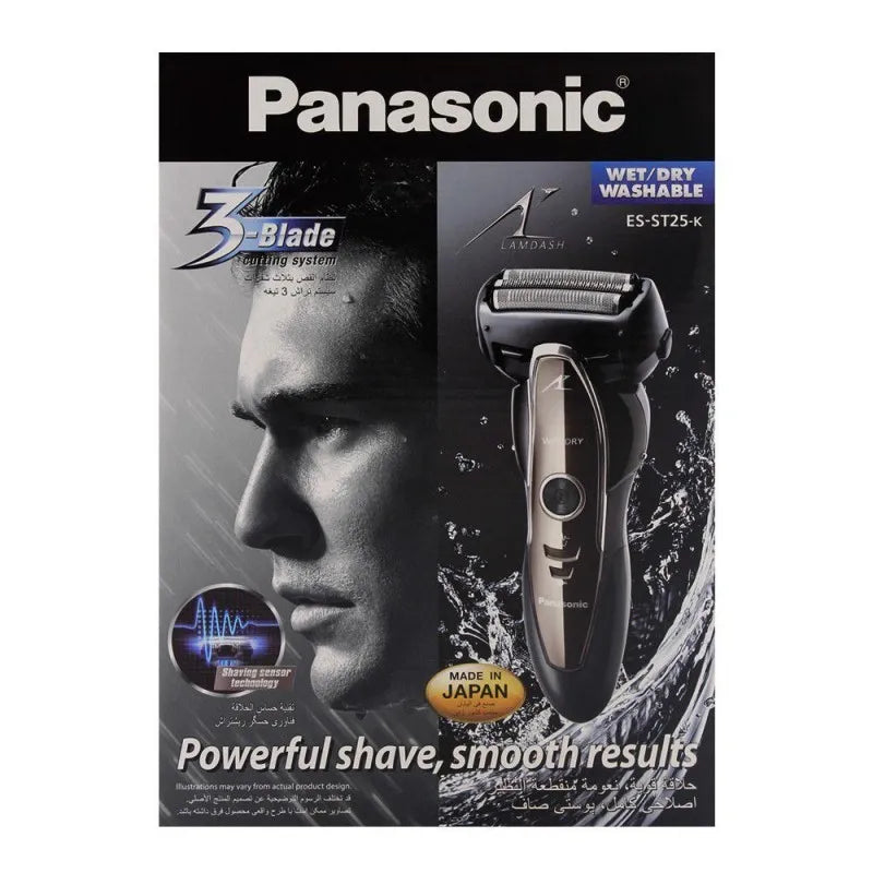 panasonic 3 blade electric shaver wet/dry for men es st25 k image2