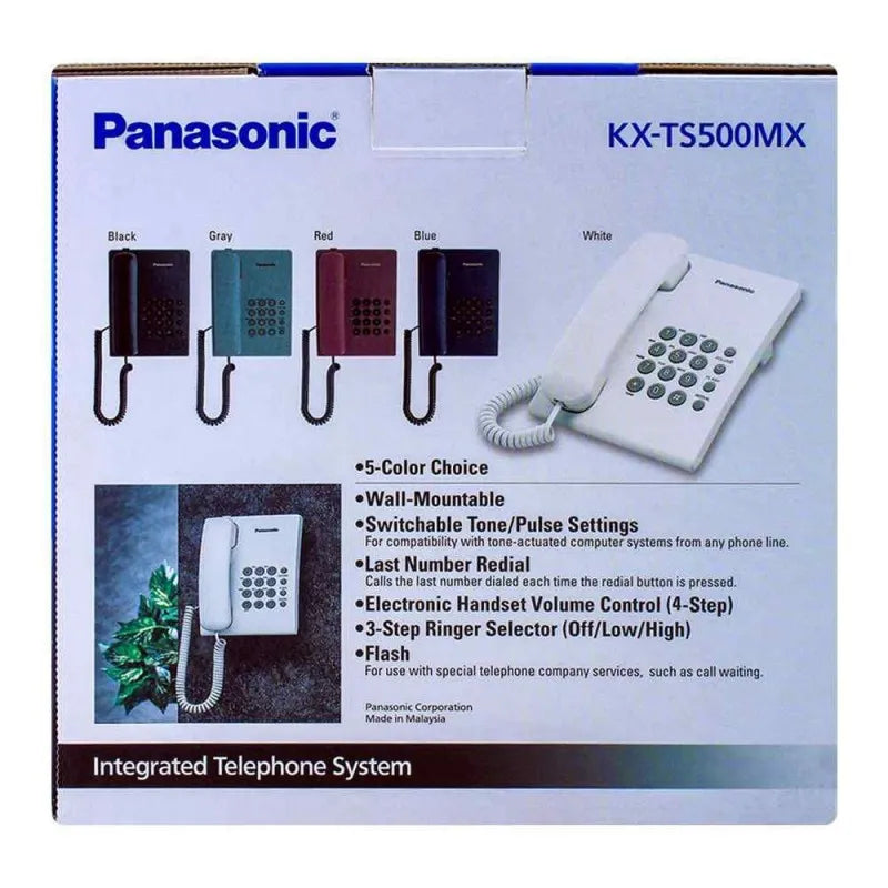 panasonic corded landline phone, white, kx ts500mx image4