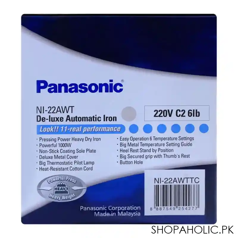 panasonic de luxe automatic iron, ni 22awt image4