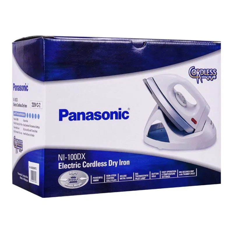 panasonic electric cordless dry iron, 1000w, ni 100dx image2