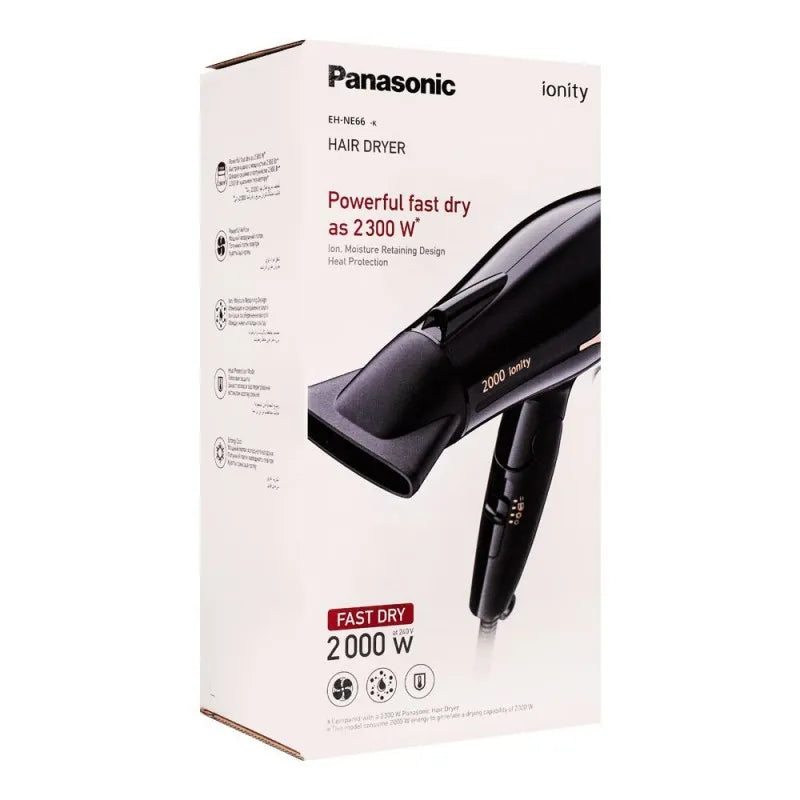 panasonic ionity hair dryer, 2000w, eh ne66 k image2