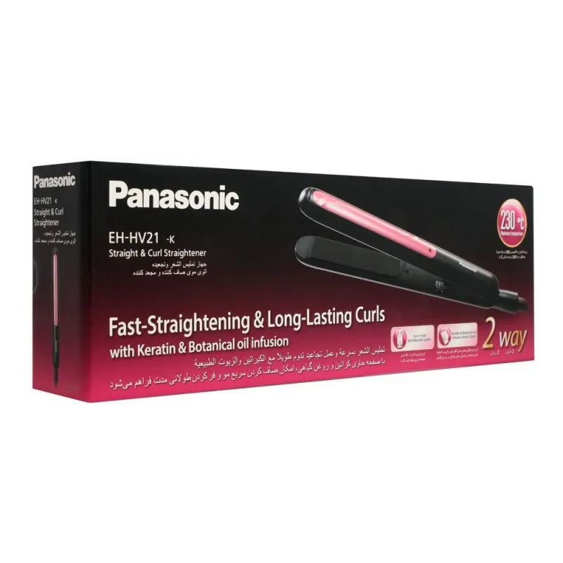 panasonic straight & curl hair straightener, eh hv21 image2