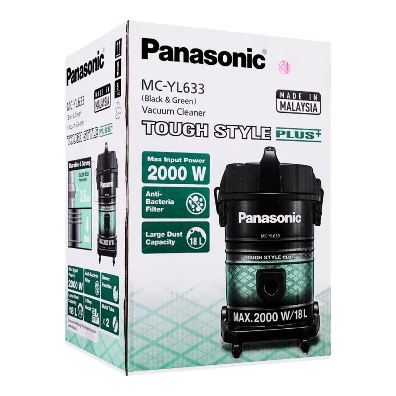 panasonic tough style plus vacuum cleaner, 18l, 2000w, mc yl633 image2