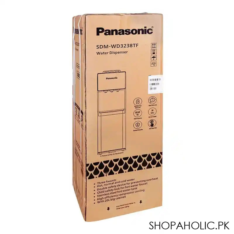 Panasonic Water Dispenser, Stainless Steel Hot Water Tank, 20L Storage, Hot/Cold/Normal, Black, SDM-WD-3238TF - Image 4