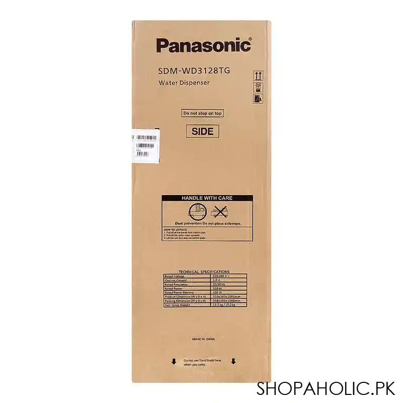 Panasonic Water Dispenser, Stainless Steel Hot Water Tank, Hot, Normal And Cold Water, SDM-WD-3128TG - Image 2