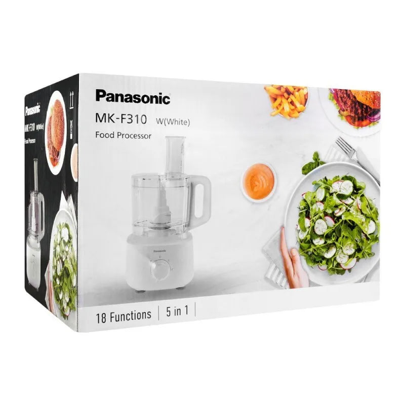 panasonics 5 in 1 food processor with 18 functions, white, mk f310 image2