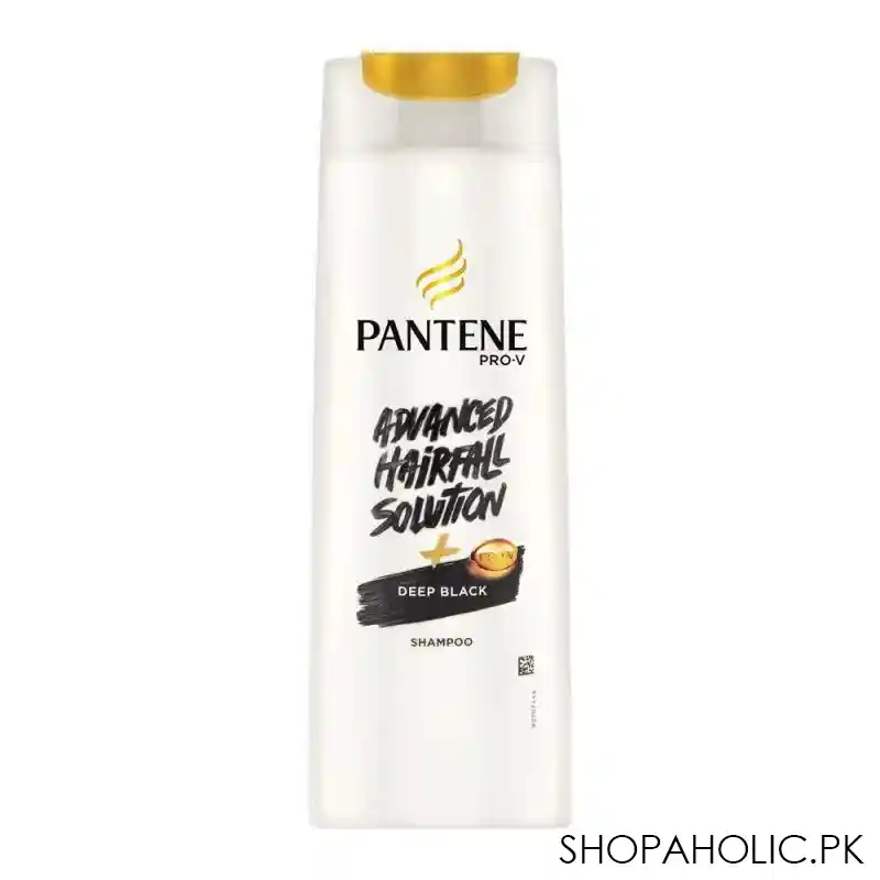 pantene advanced hairfall solution + deep black shampoo, 185ml main image