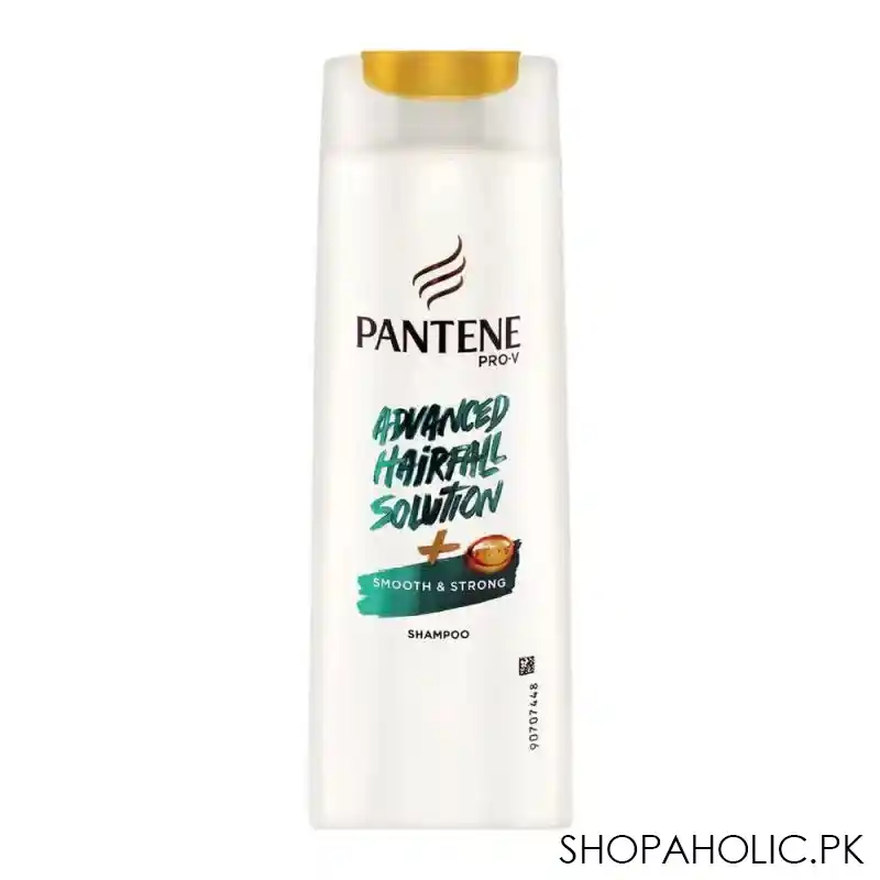 pantene pro v advanced hairfall solution + smooth & strong shampoo, 360ml main image