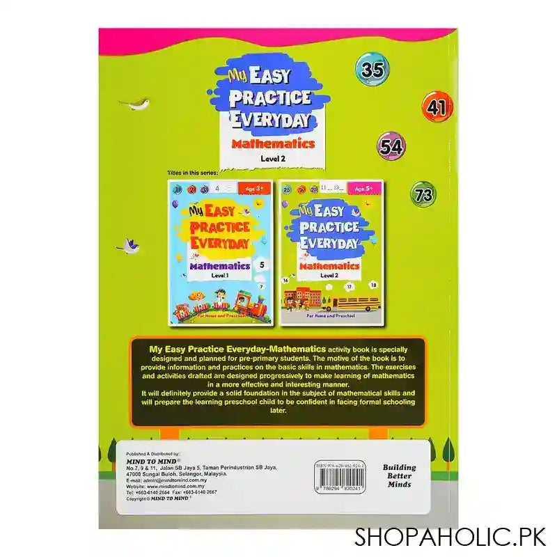 Paramount My Easy Practice Everyday Mathematics, Level 2, Book For Preschoolers And Home - Image 2