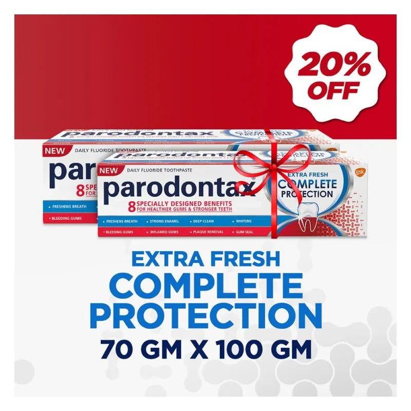 parodontax extra fresh complete protection toothpaste 100g + 70g saver pack main image