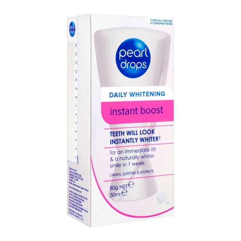 pearl drops daily whitening instant boost toothpaste, 50ml main image