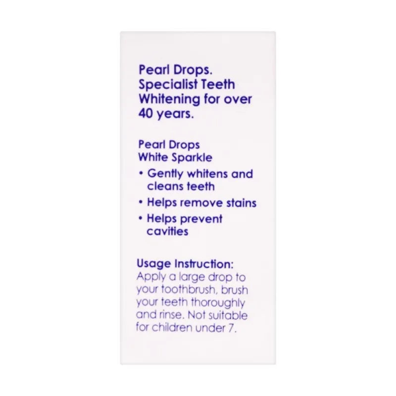 pearl drops white sparkle toothpaste, removes stains, 50ml image4