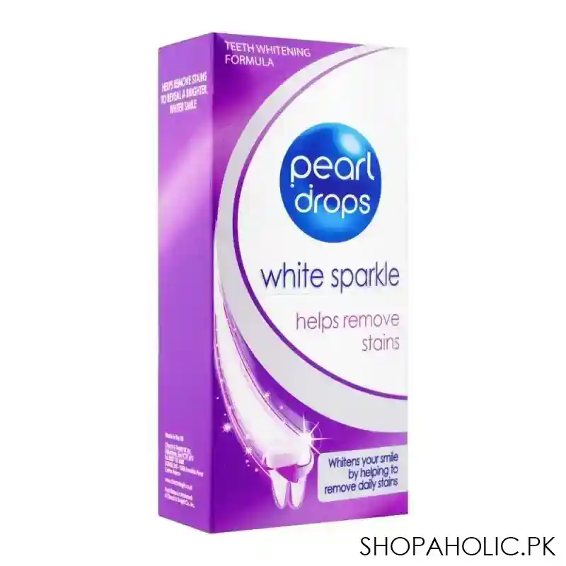 pearl drops white sparkle toothpaste, removes stains, 50ml main image