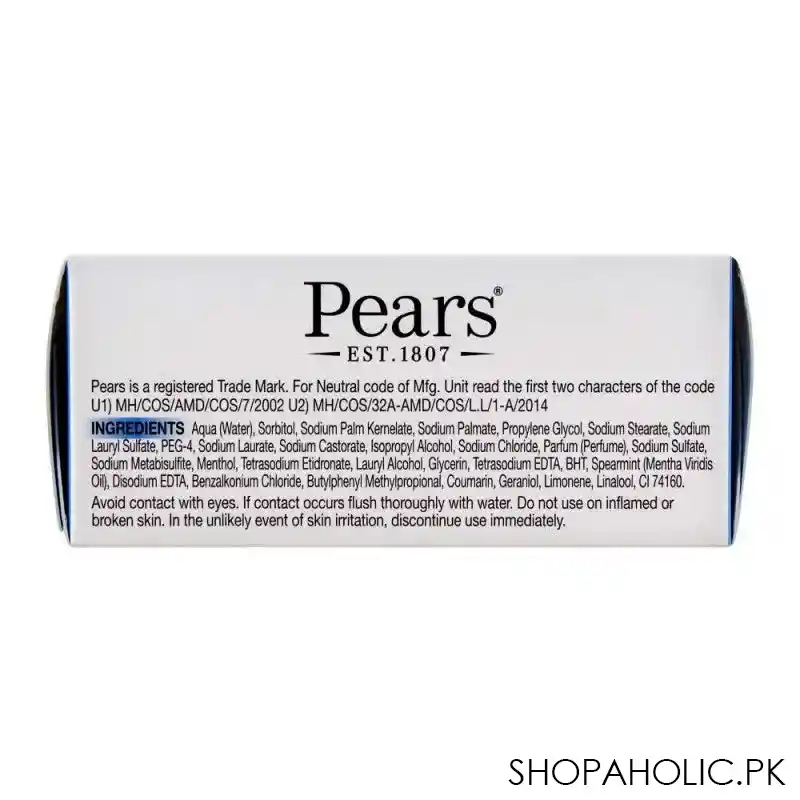 pears transparent soap with mint extracts (125g) image2