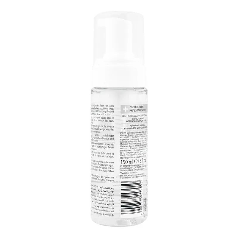 pharmaceris whitening foam cleanser, face & eye cleanser, 150ml image2