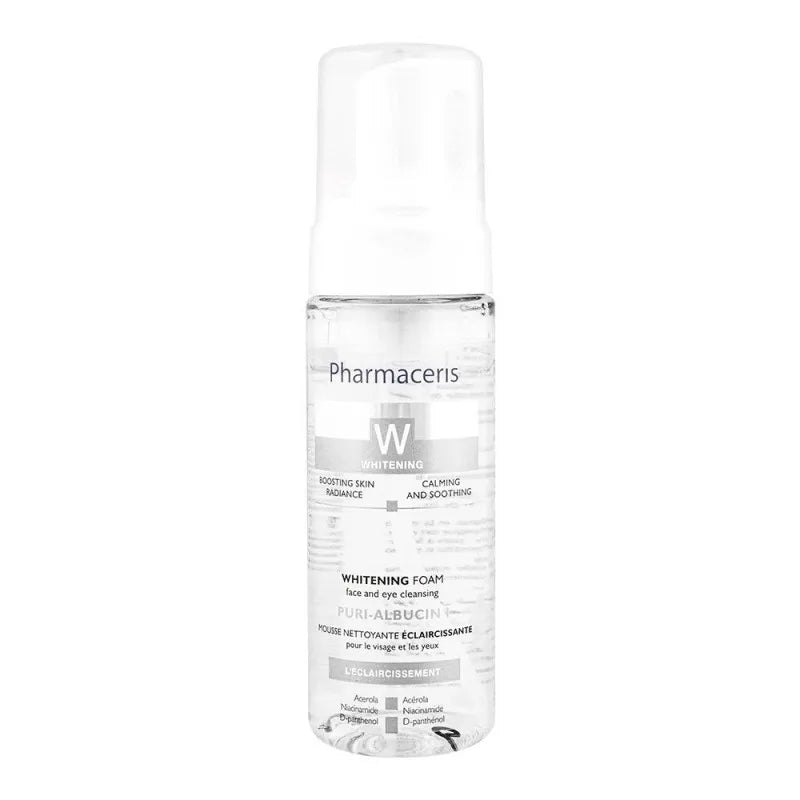 pharmaceris whitening foam cleanser, face & eye cleanser, 150ml main image