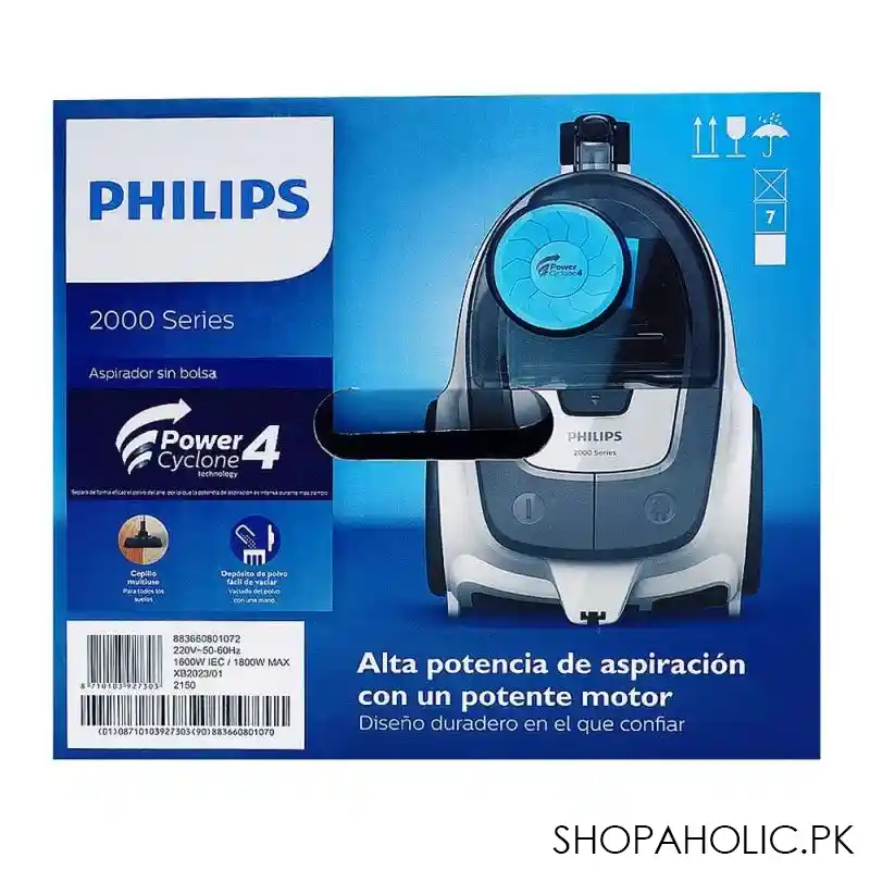 philips 2000 series bagless vacuum cleaner, 1800w, xb2023/01 image3