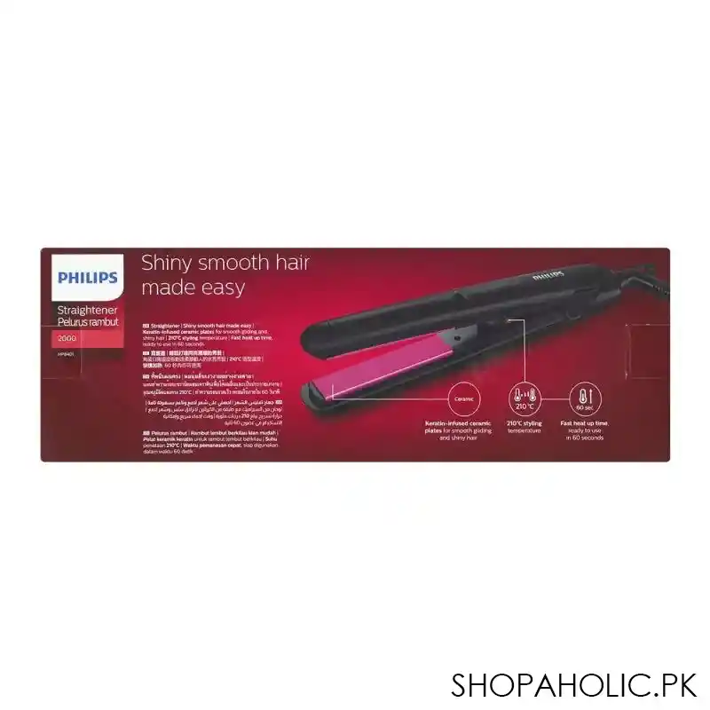 philips 2000 shiny smooth hair made easy straightener, hp8401/00 image2