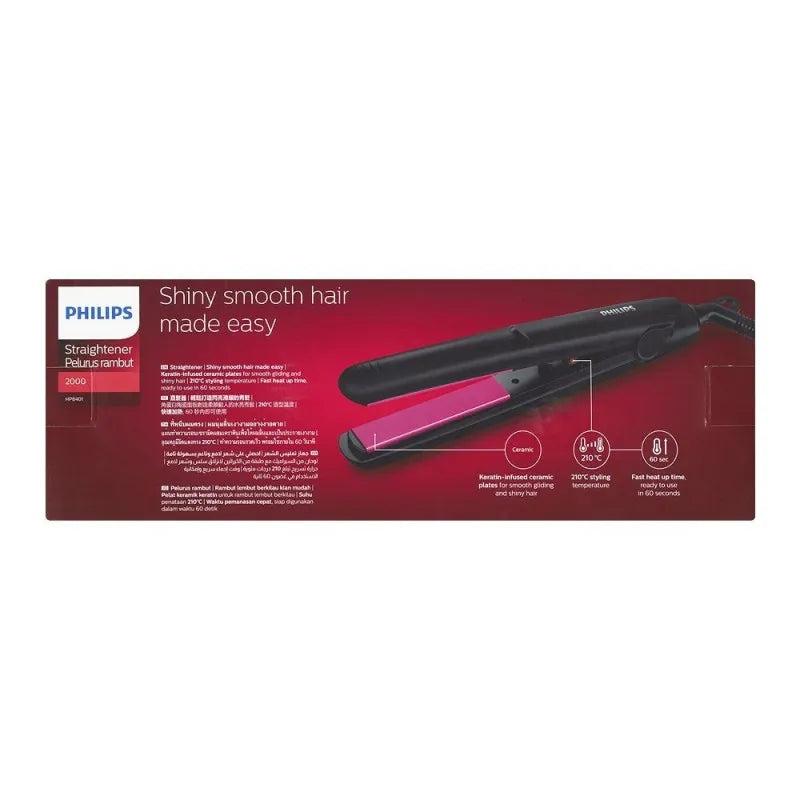 philips 2000 shiny smooth hair made easy straightener, hp8401/00 image2