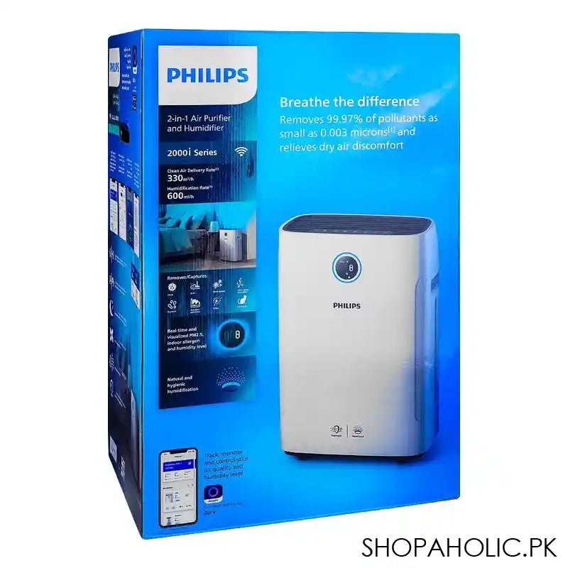 Philips 2000I Series 2in1 Air Purifier & Humidifier, Removes Germs, Dust, App Control, AC2729/90 - Image 7