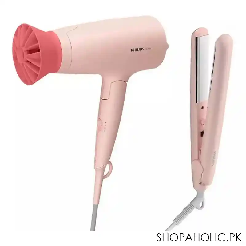 philips 3000 hair styling set, hair dryer + hair straightener, bhp398 main image