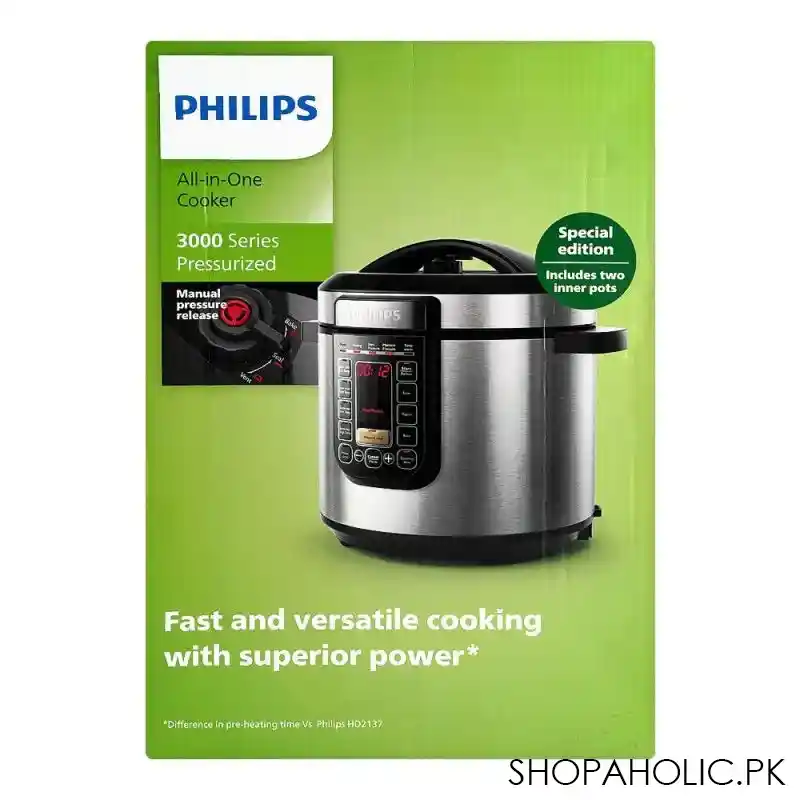 philips 3000 series pres cooker, 1300w, 6 liters, hr 2237/73 image5