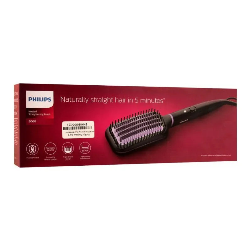 philips 5000 series heated straightening brush, bhh 880/00 image2