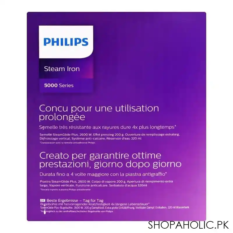 philips 5000 series steam iron, 2000w, dst5040/80 image4