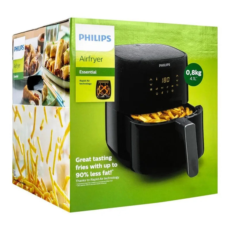 philips essential air fryer, 4.1 liter, black, hd9252/70 image2