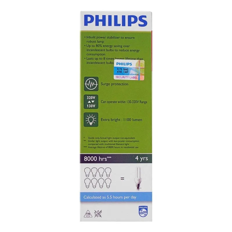 philips essential energy saver bulb, 18w, e27 cap, cool daylight image2