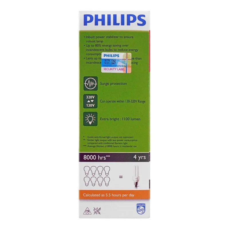 philips essential energy saver bulb, 18w, e27 cap, warm white image2