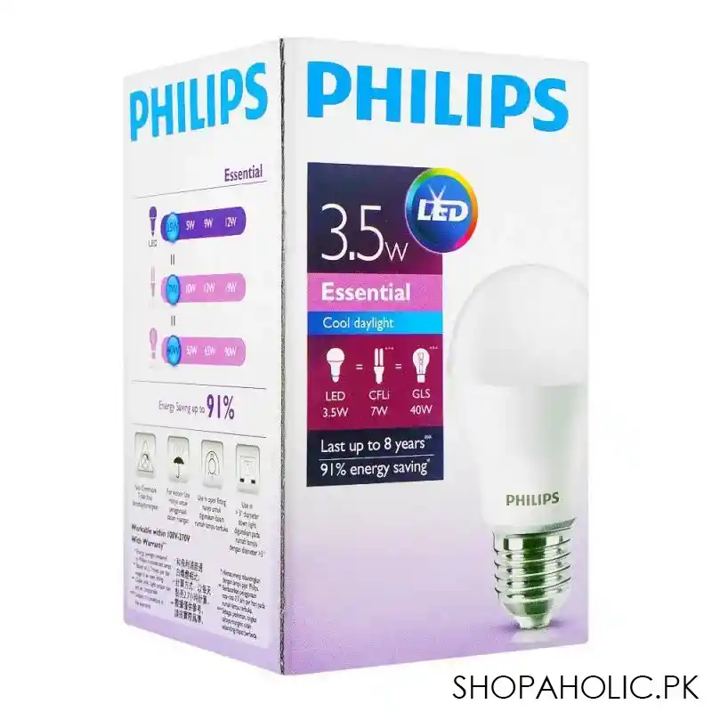 philips essential led 3.5w, e27 cool daylight main image