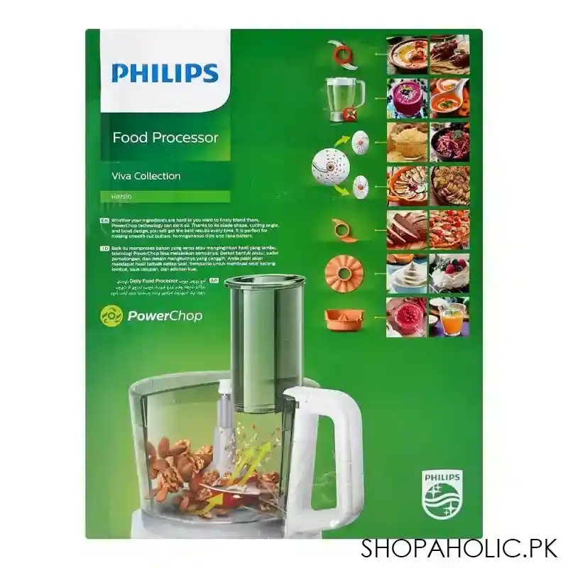 philips food processor, 800w, hr7510/00 image3