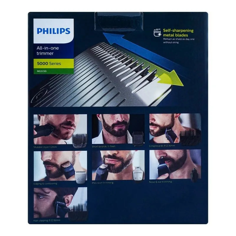 philips multigroom 9 tools trimmer, dual cut technology, mg5720 image2