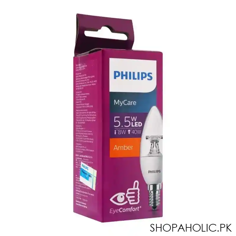 philips mycare led, 5.5w e14, amber main image